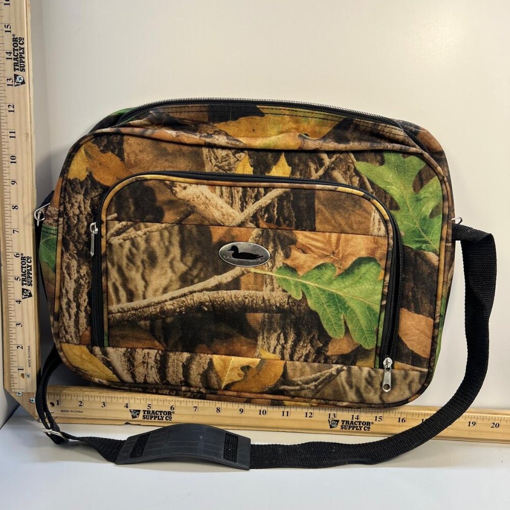Drake Camo Shoulder Bag Hunting Travel Messenger Zip Pouch Adjustable Strap Gear